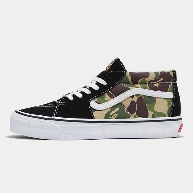 Tênis Sk8-Mid Lx Bape Abc Camo Green