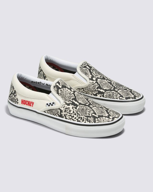 Tênis Skate Slip-On Hockey Skateboards Snake Skin