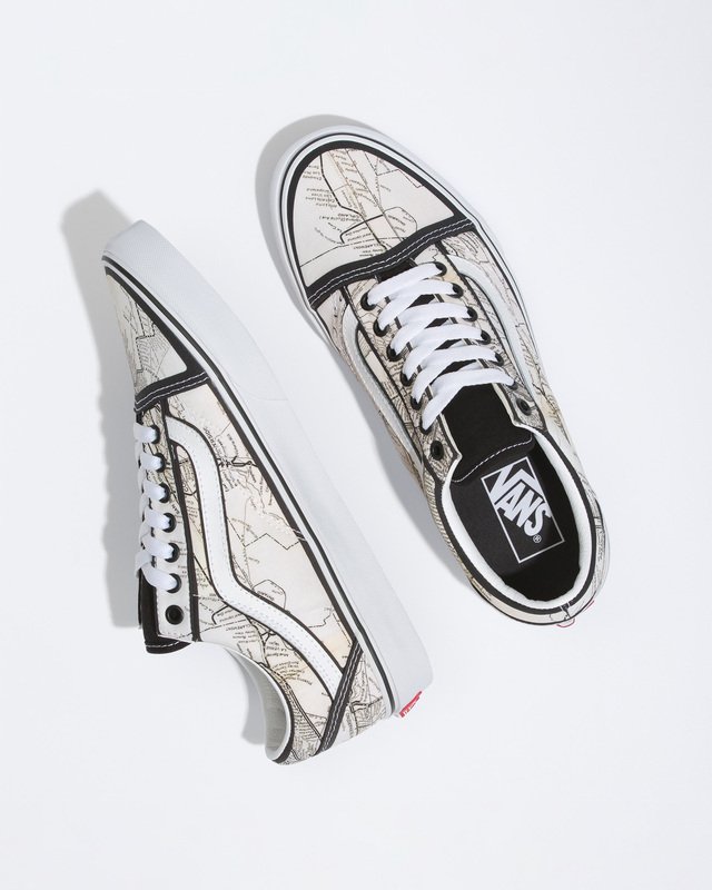 Tênis Old Skool Vans X Moca Frances Stark Maps