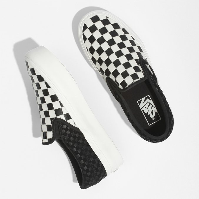 Tênis Classic Slip-On Platform Vans X Woven Checkerboard