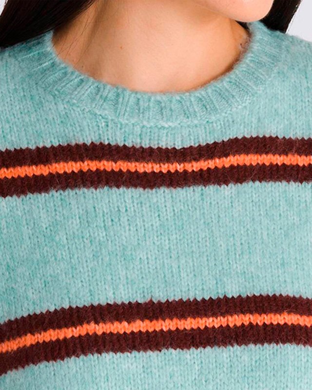 Casaco Susan Stripe Crew Gray Mist