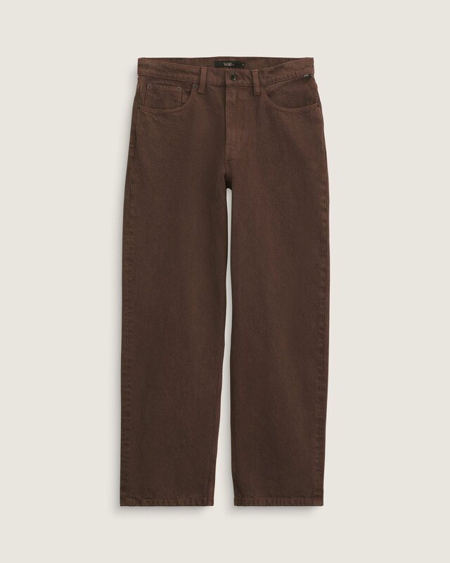 Calça Check 5 Loose Denim Dark Brown