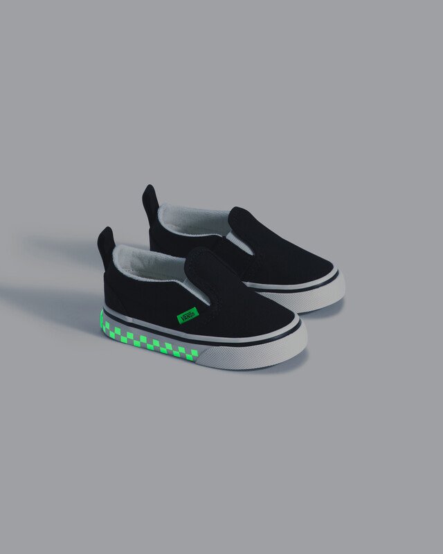 Tênis Slip On Glow Black Green Gecko Infantil