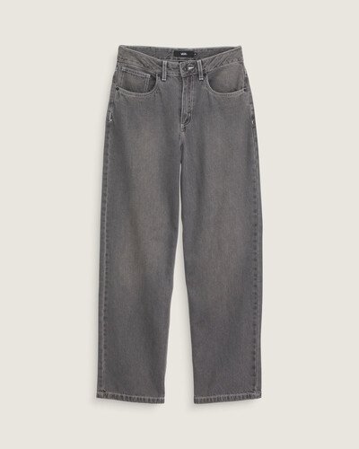 Relaxe com a Calça Sirelle 5 Pocket Puddles Grey Wash. Uma calça jeans robusta, com um corte clássico em shape de poça: com pernas longas e largas, que se juntam ao redor dos tornozelos. Com vários bolsos para carregar tudo o que você precisa, esta calça de corte solto está pronta para qualquer coisa que o dia lhe traga. Para ficar no estilo “Off The Wall”, combine a peça com todos os seus clássicos.