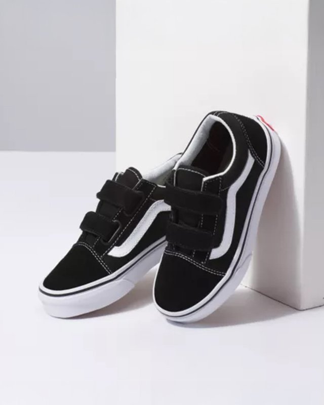 Tênis Old Skool V Infantil Black True White