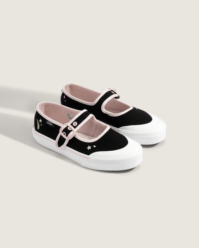 Tênis Mary Jane Mermaid Black Pastel Pink Infantil