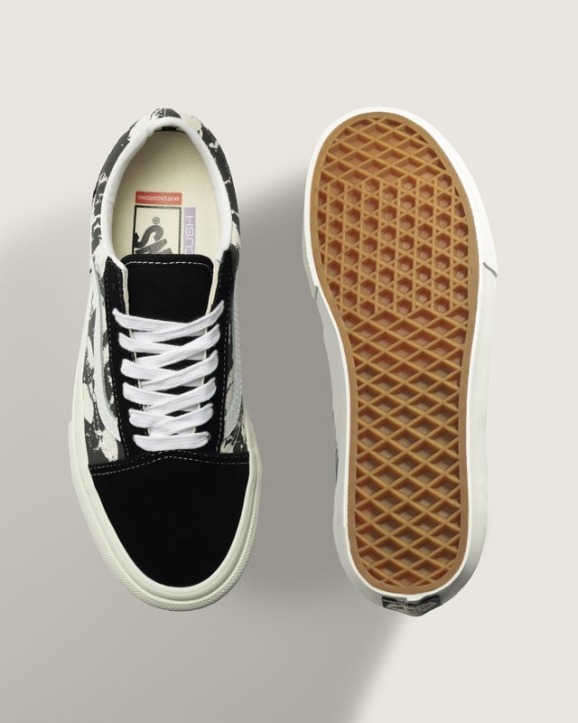 Tênis Skate Old Skool Skull Pile Black White Gum