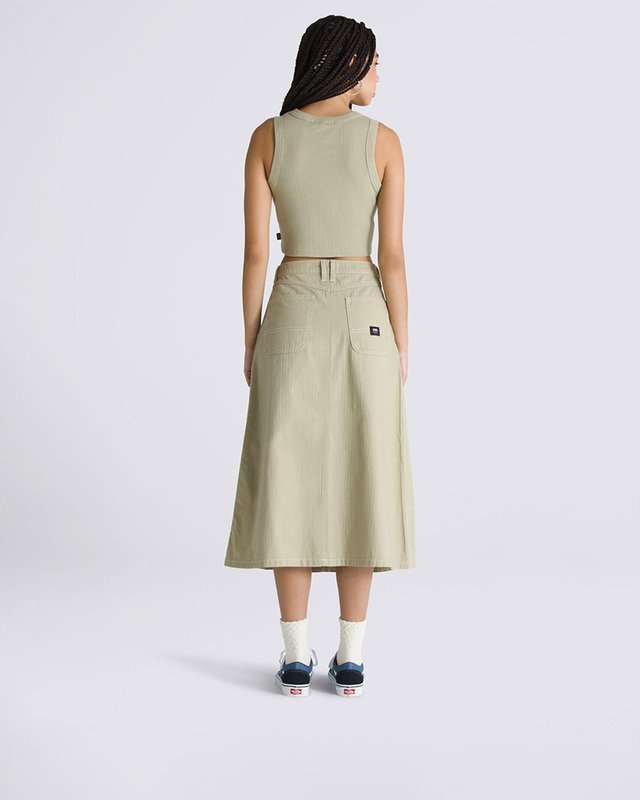 Saia Codey Long Flare Utility Skirt Warm Weather Elm