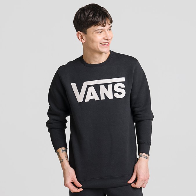 Moletom Vans Classic Crew Ll Black White