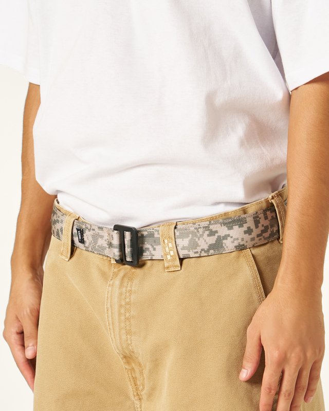 Cinto Oakden Web Neutral Olive Marshmallow