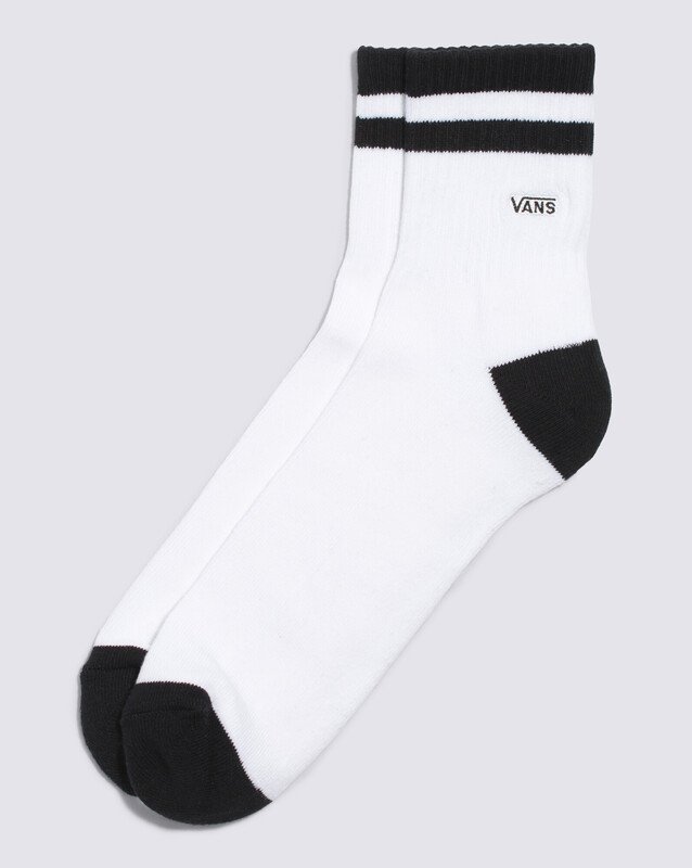 Meia Vans Half Crew 39/44 White Black