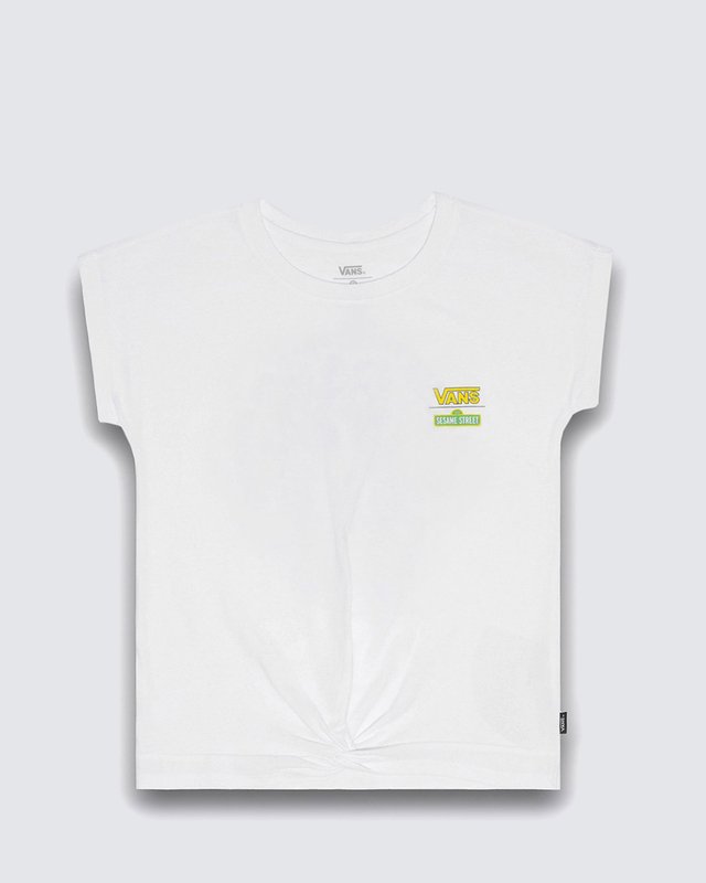 Camiseta Knot Ss Infantil Vila Sésamo White