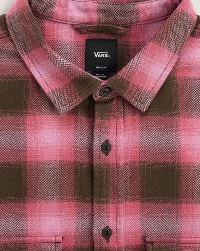 Camisa Ls Bixby Plaid Flannel Coal Brown Pink Dawn