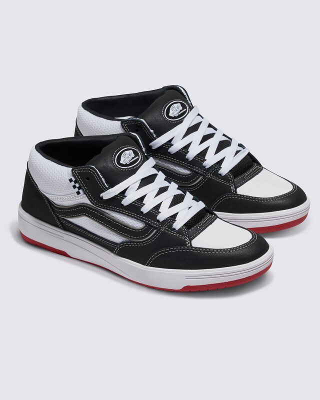 Tênis Skate Zahba Mid Black White Red