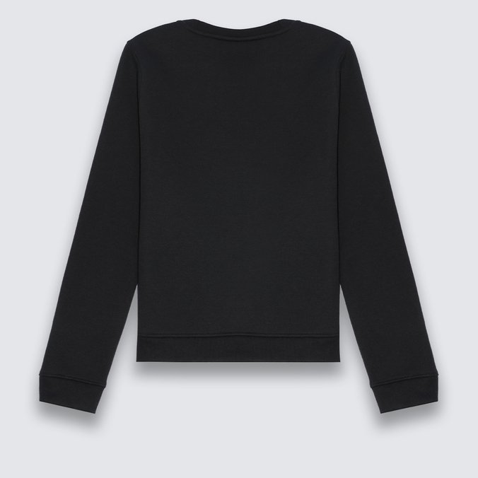 Moletom Wavy Checkerboard Box Logo Crew Infantil Black