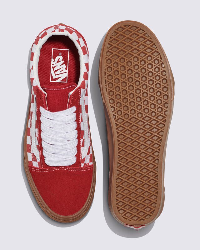 Tênis Old Skool Fat Lace Checker Red