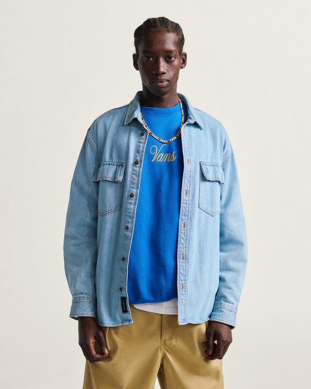 Camisa LS Faded Denim