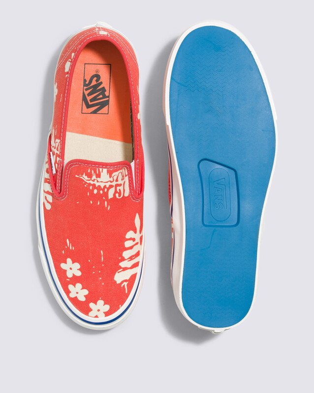 Tênis Slip-On Anaheim Factory Floral Orange