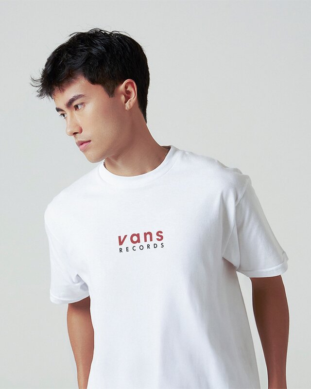 Camiseta Vans Records Ss White