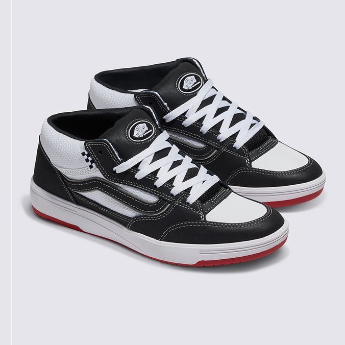 Tênis Skate Zahba Mid Black White Red | Vans