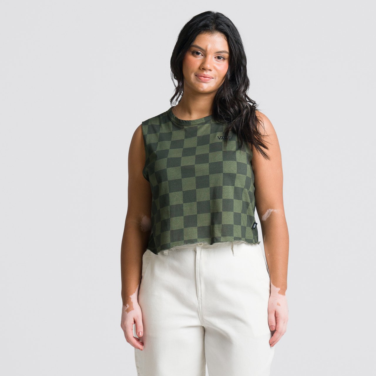 Camiseta Checker Olivine Tank Olivine