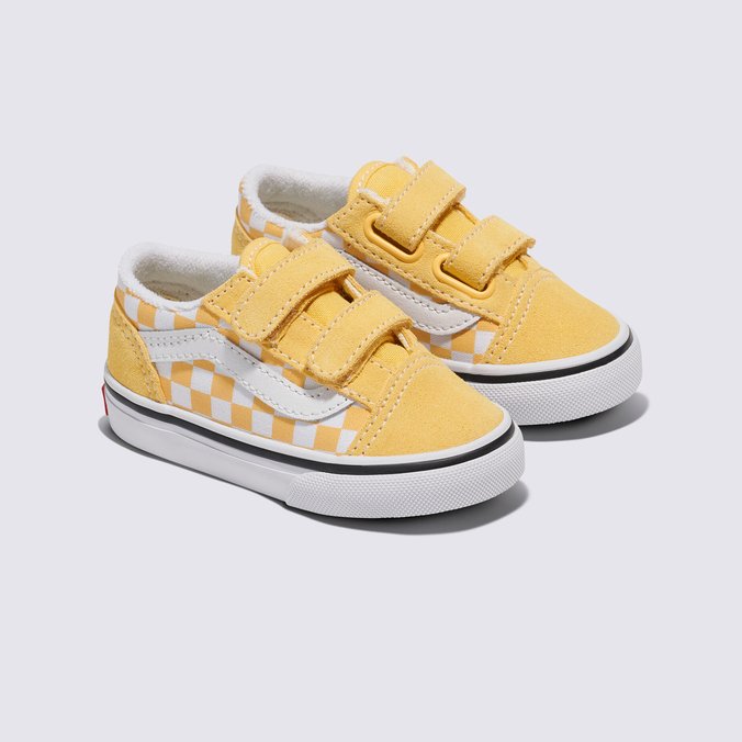 Tênis Old Skool Banana Crem Checkerboard Deep Teal Infantil