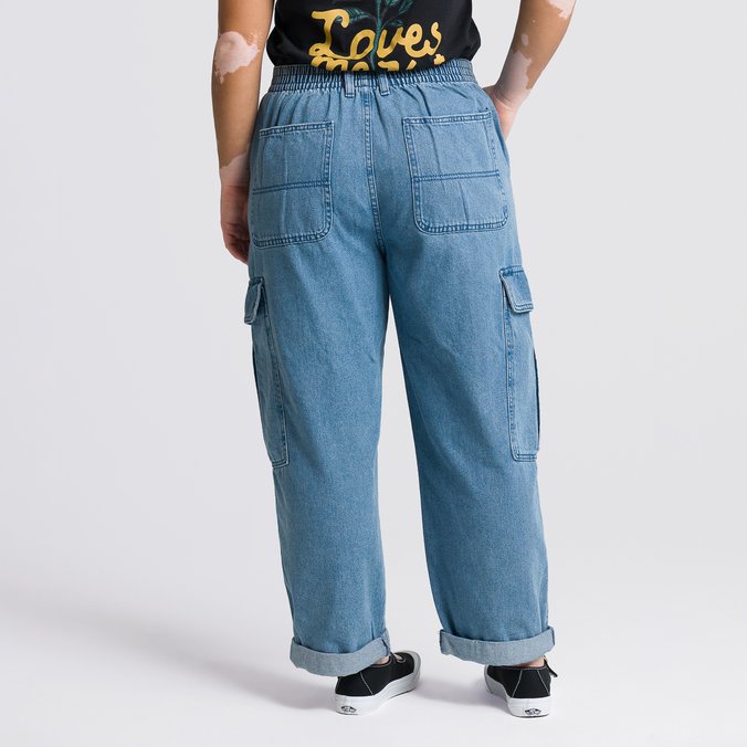 Calça Sidewalk Denim Cargo Pant Stone Wash