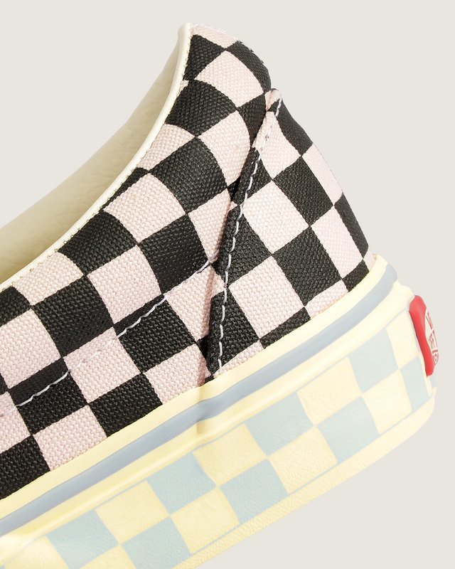 Tênis Slip-On Checkerboard Pale Petal Pink Black