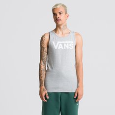 Fundada na Califórnia em 1966, a Vans está envolvida com a cultura de rua, artes, música e ligada ao skate e à evolução do esporte, sem perder a essência. Dos clássicos aos modernos, a Vans possui uma enorme variedade de modelos de tênis, roupas e acessórios, sempre mantendo o estilo "Off The Wall". A Regata Vans Classic Tank Athletic Heather White possui o logo Vans em "Drop V" estampado na altura do peito e é confeccionada em 100% algodão. Tipo de caimento: clássico. O modelo tem 1,82 e veste tamanho M.