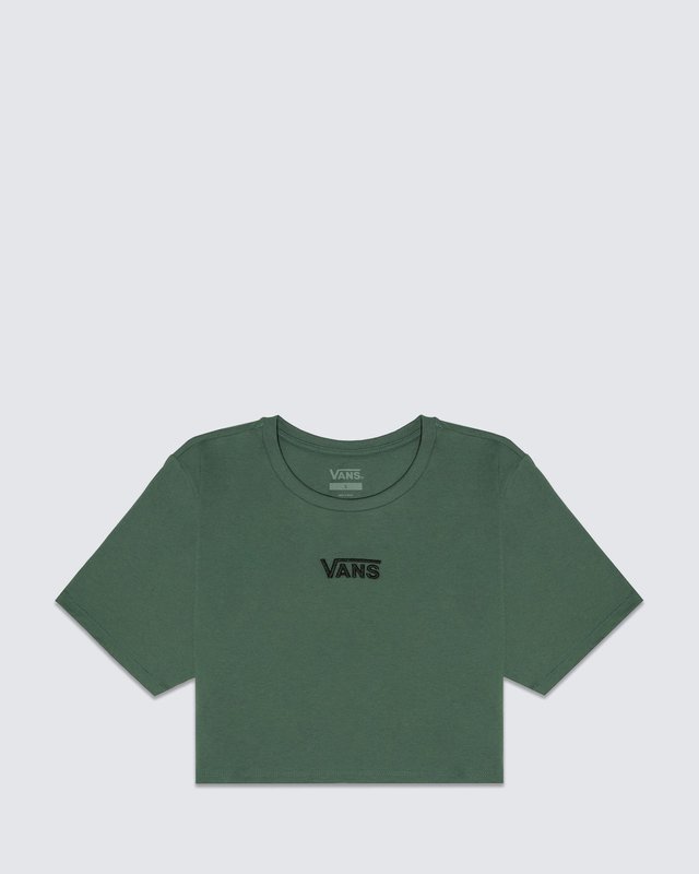 Camiseta Flying V Crew Crop SS II Dark Forest