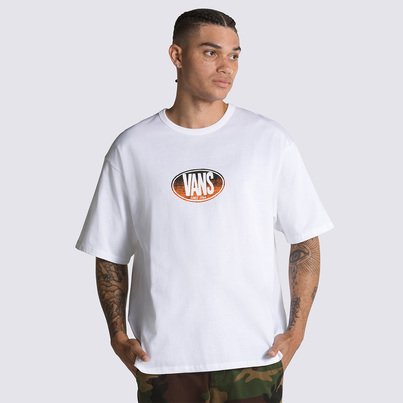 Camiseta Off The Wall Gradient Logo Loose Ss Sk8 Weareaway White