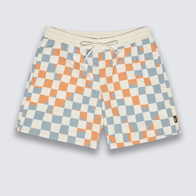 Boardshort Primary Checkboard Elastic Marshmallow