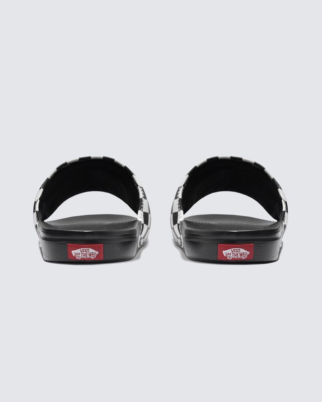 Chinelo Slide-On La Costa Checkerboard True White Black