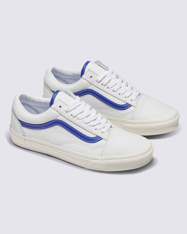 Tênis Old Skool Leather White Blue