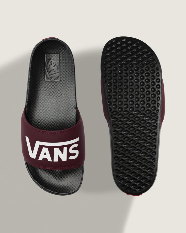 Chinelo Slide-On Lacosta Tawny Port Black