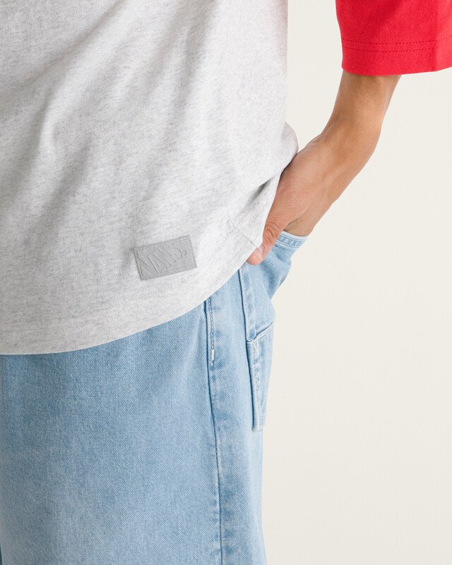 Camiseta Manga Curta Lx Raglan Crimson Haze Ash Heather