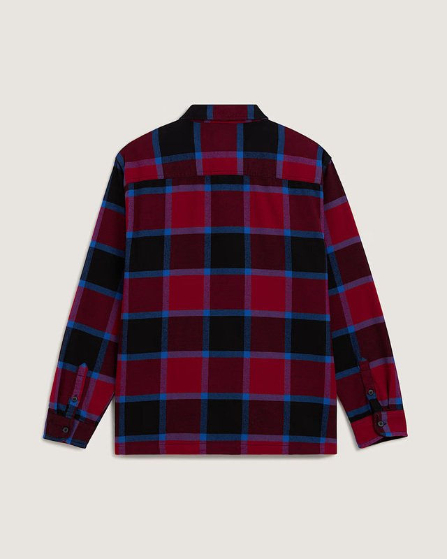Camisa Ls Larkspur Plaid Flannel Bordeaux Black