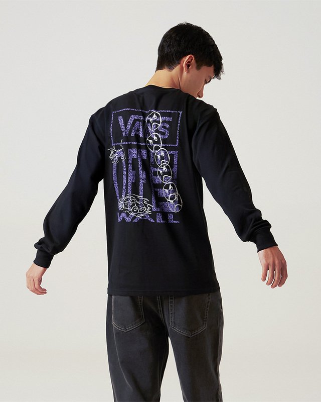 Camiseta Try Hard Ls Black | Vans