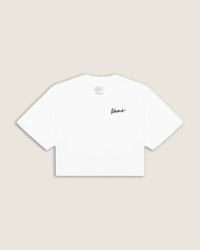 Camiseta Ss Archived Crop White Infantil | Vans