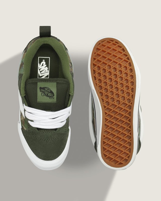 Tênis Knu Skool Check Camo Obsidian Fern Green Infantil