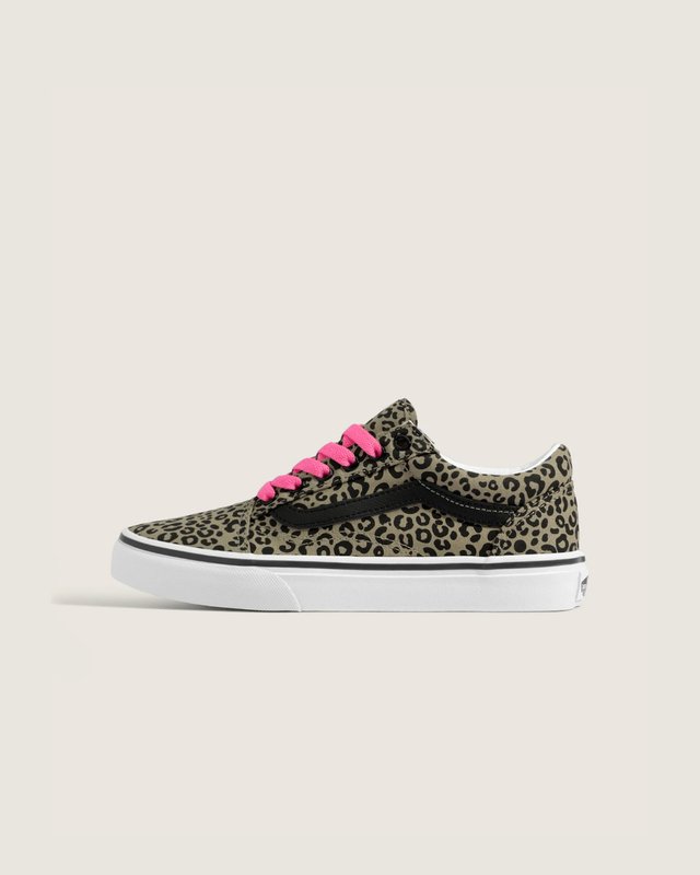 Tênis Old Skool Leopard Pink Velvet Infantil