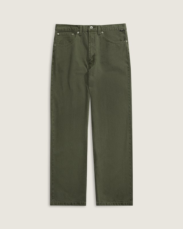 Calça Check 5 Loose Denim Mossy Olive