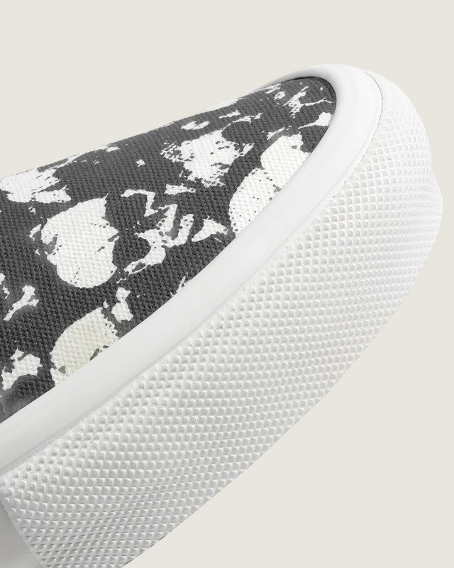 Tênis Skate Slip-On Skull Pile Black White Gum