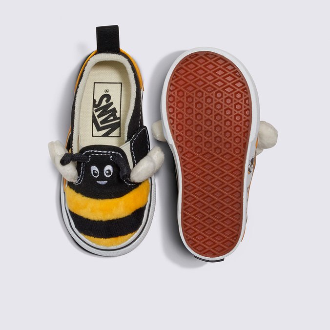 Tênis Slip-On V Infantil Kids Bee Black Yellow