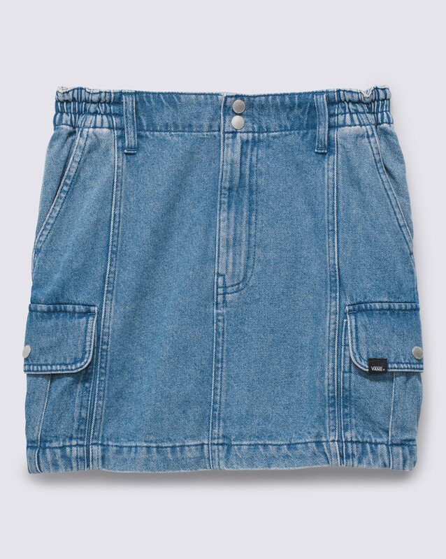 Saia Sidewalk Denim Skirt Stone Wash
