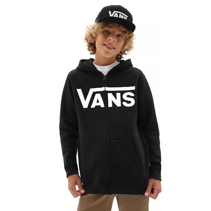 Moletom Vans Classic Zip Hoodie Infantil Black White