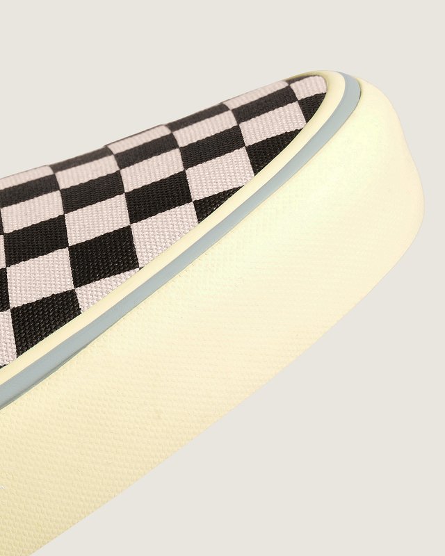 Tênis Slip-On Checkerboard Pale Petal Pink Black