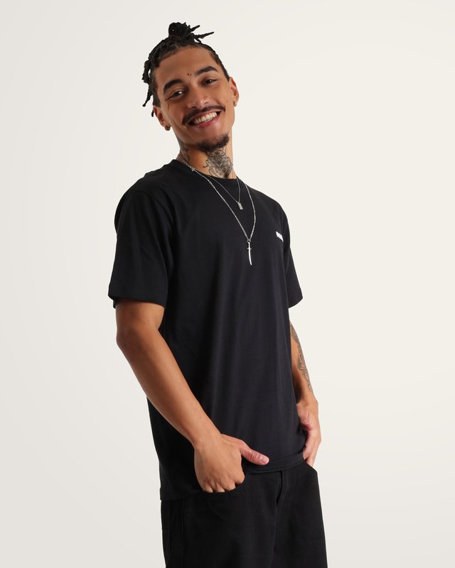 Camiseta Manga Curta Scripted Black