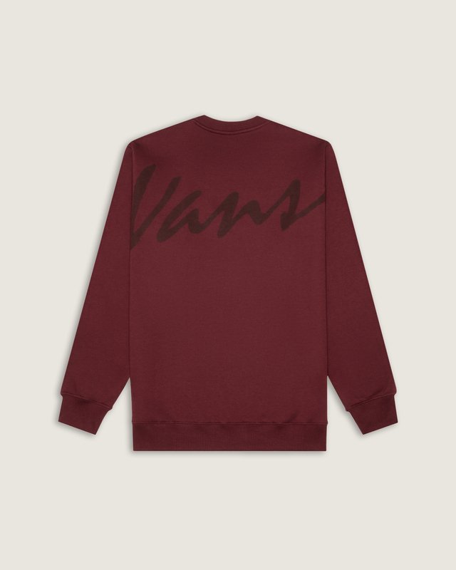 Moletom Scripted Vans Crew Bordeaux