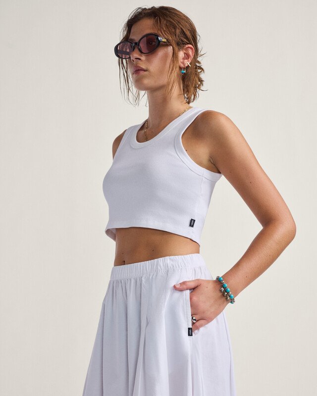 Saia Francesca Full Skirt White